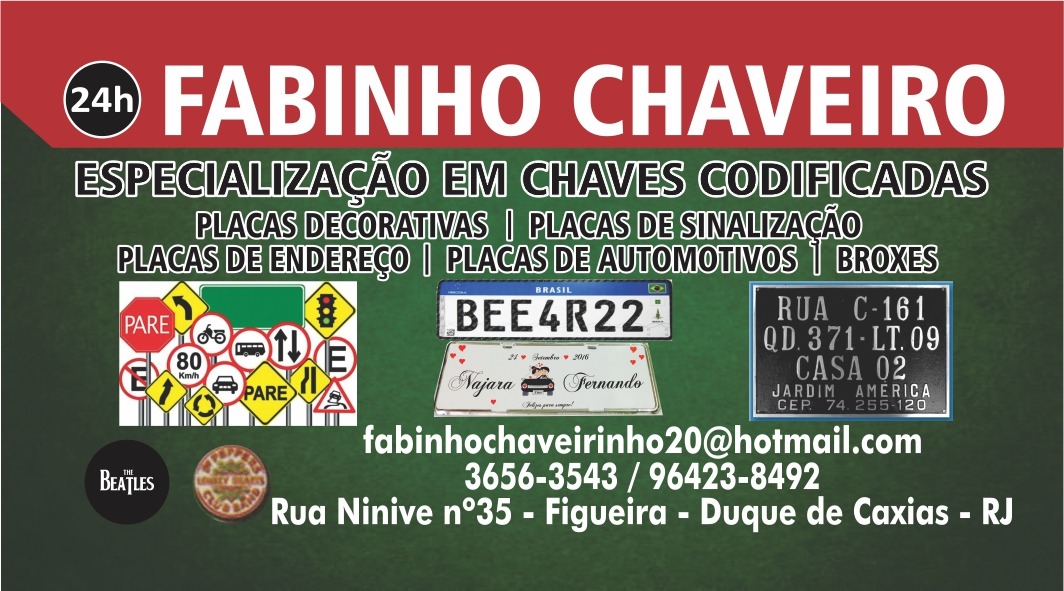 Fabinho Chaveiro 24 Horas
